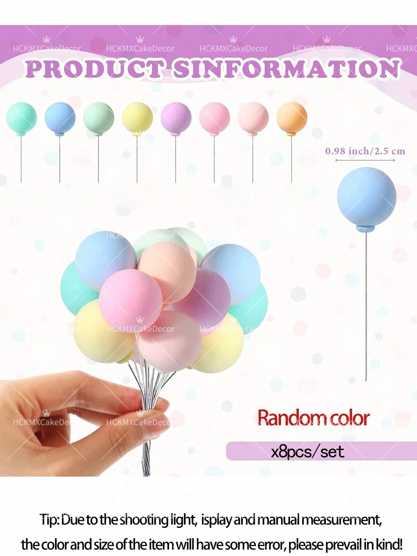 8-delige set kleurrijke mini b - Confetti Balloon Set recensie en prijs