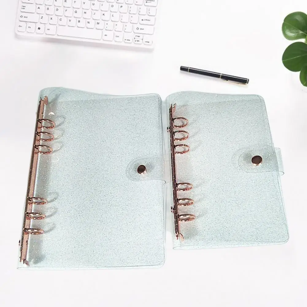 Máy Tính Xách Tay Vỏ Đa Năng Chống Nước Trong Suốt A5 A6 6 Lỗ Chất Kết Dính Nhựa PVC Mềm Mại Bản Phác Thảo Sách Vỏ