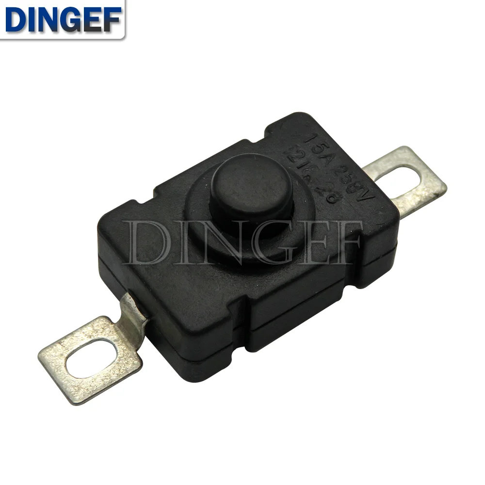 10PCS 18*12MM Flashlight Switch 1.5A 250VAC Self Locking Patch Type Push Button Switch 2P ON-OFF Small Switches KAN-28