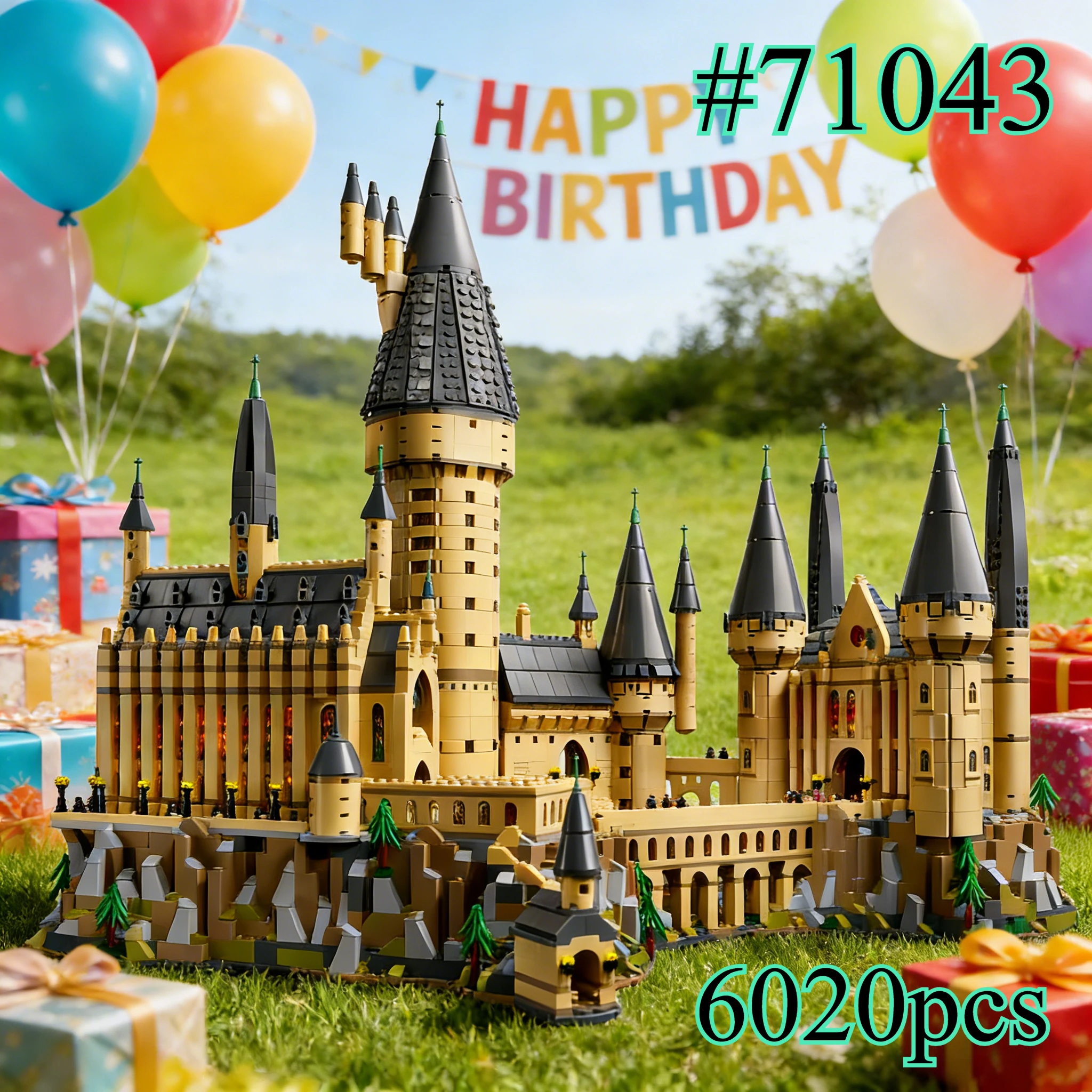 

Культовые мини-наборы строительных блоков Magic Castle 71043, подходят для подарков на день рождения, не совместимы с деталями Lego, 6020 шт.