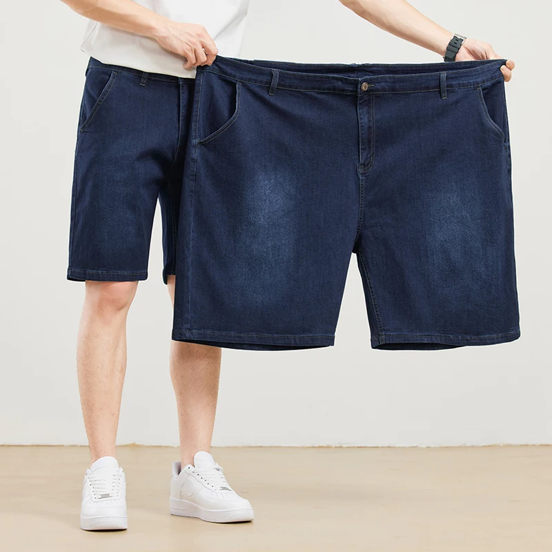 

Summer Size30-56 Men's Denim Shorts Classic Black Blue Thin Section Fashion High Quality Business Casual Jeans Shorts Male