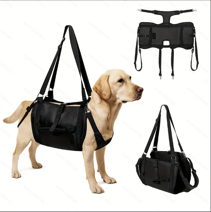 Aging Dog Support Harness with Handle Dog Mobility Aid for Walking Front Rear Full-Body Joint Injury Assistance