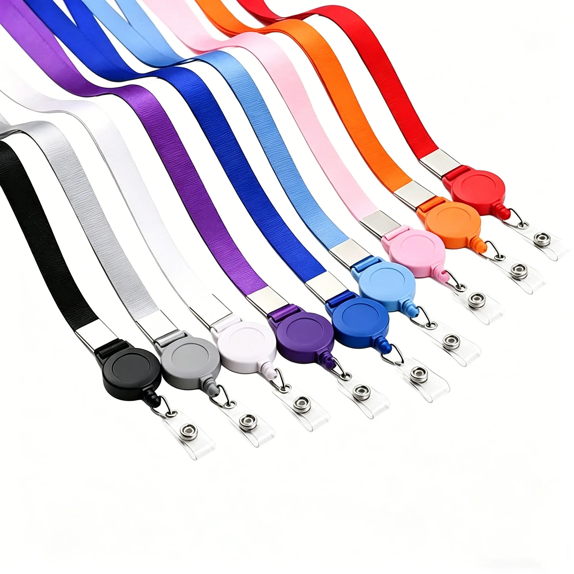 Hot Sales 1 Piece ABS Retractable Nurse Badge Reel With ID Card Holder Lanyard Teacher Doctor Office Worker Name Tag Neck Strap