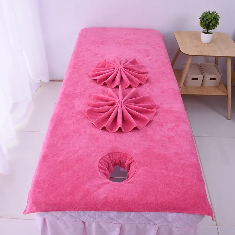Beauty Bed Sheets Bath Towels Massage Beds for Beauty Salons Large Towels with Holes Adults Soft and Comfortable