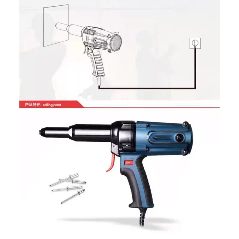 Rebite arma núcleo puxar rebite arma tac500 elétrica arma de rebite tac700 220v elétrica arma de rebite