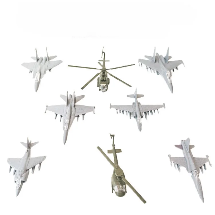 4D Assembly Aircraft J16 F/A -18 SU-25 F15E AV-8A Fighter MI-8 UH-1H helicopter Simulation Fighter Model Children Toy Gift