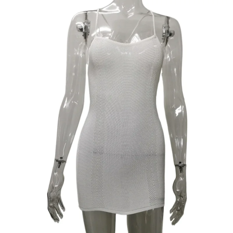 Elsa nouveau tricoté Dr Sexy Svel moulante Bal couleur Pure vacances d'été Sle taille élastique ter Ne Design