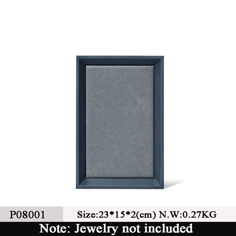 Premium PU Leather Flat Jewelry Tray, Elegant Organizer