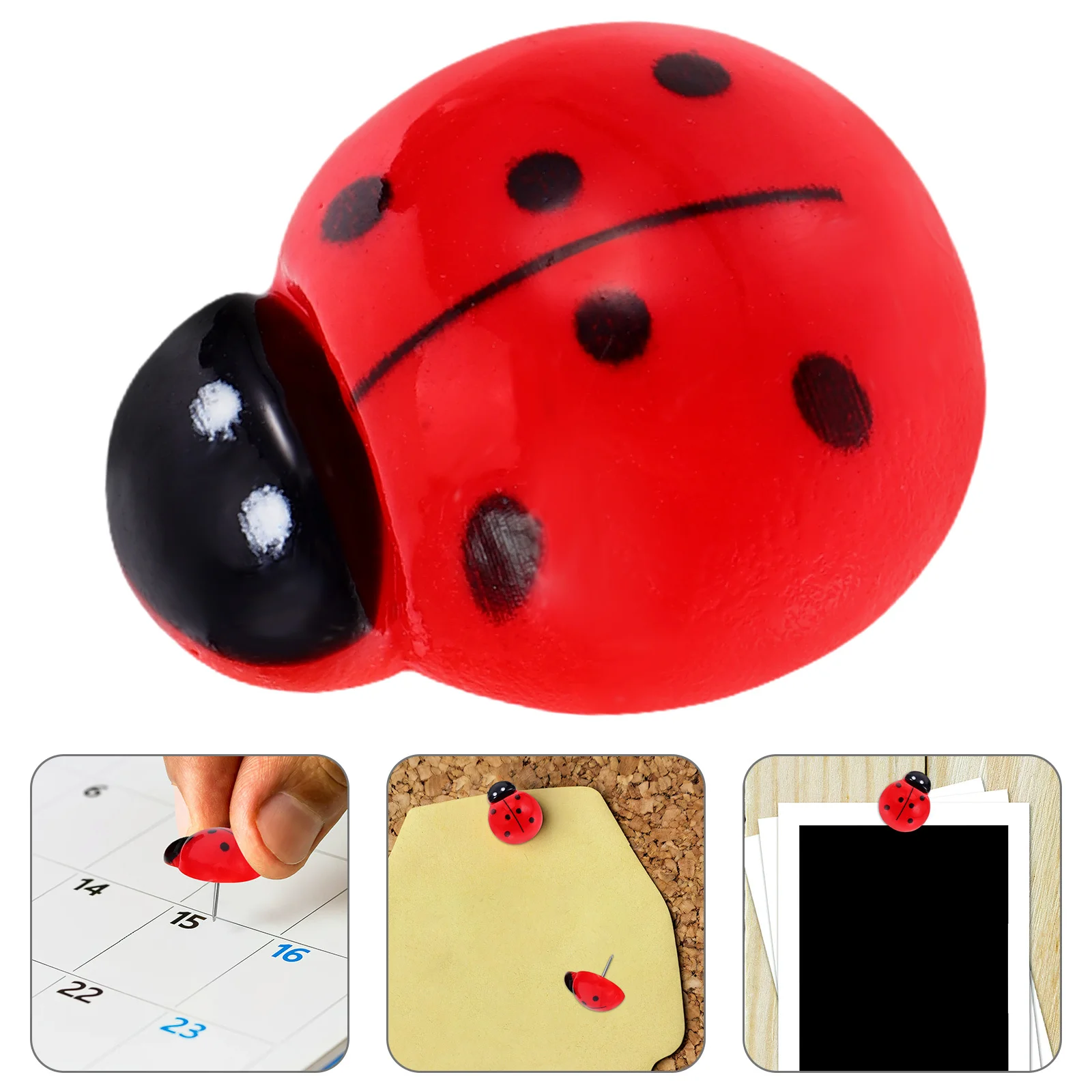 

20Pcs Creative Ladybug Push Pins Decorative Colored Tacks for Notice Board Wall Hanging Photo Display Study Organization