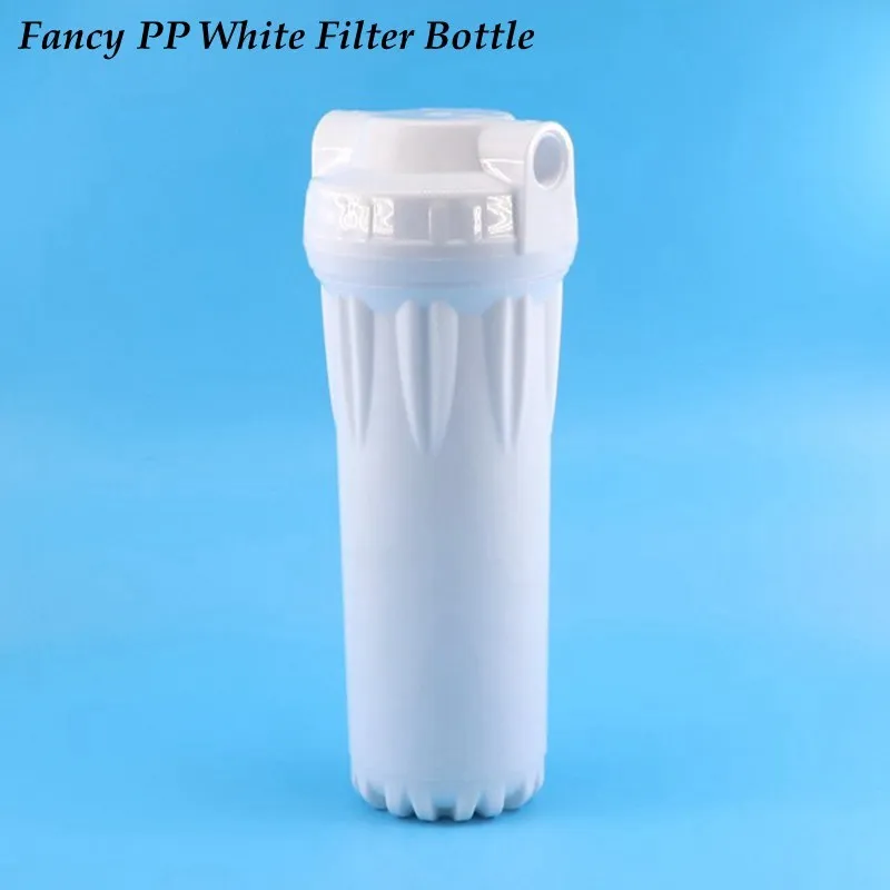 10 Inch White Fancy External Buckle Filter Bottle New PP Material Double Sealing Ring Leak Proof Explosion-proof Filter Barrel