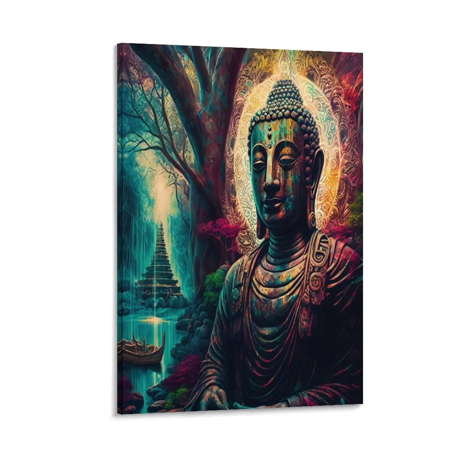 

Spiritual Buddha in meditation Canvas Painting posters for room decoration aesthetic Decorative picture