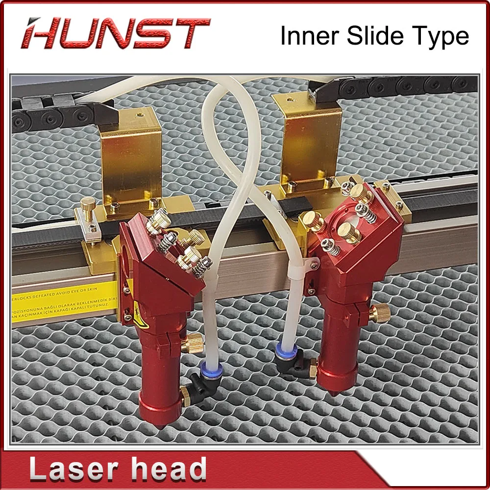 Hunst Hot Sell Inner Slide Type CO2 Laser Head with Air Nozzle for Inner Guide Rail Laser Cutting Machine Spare Parts