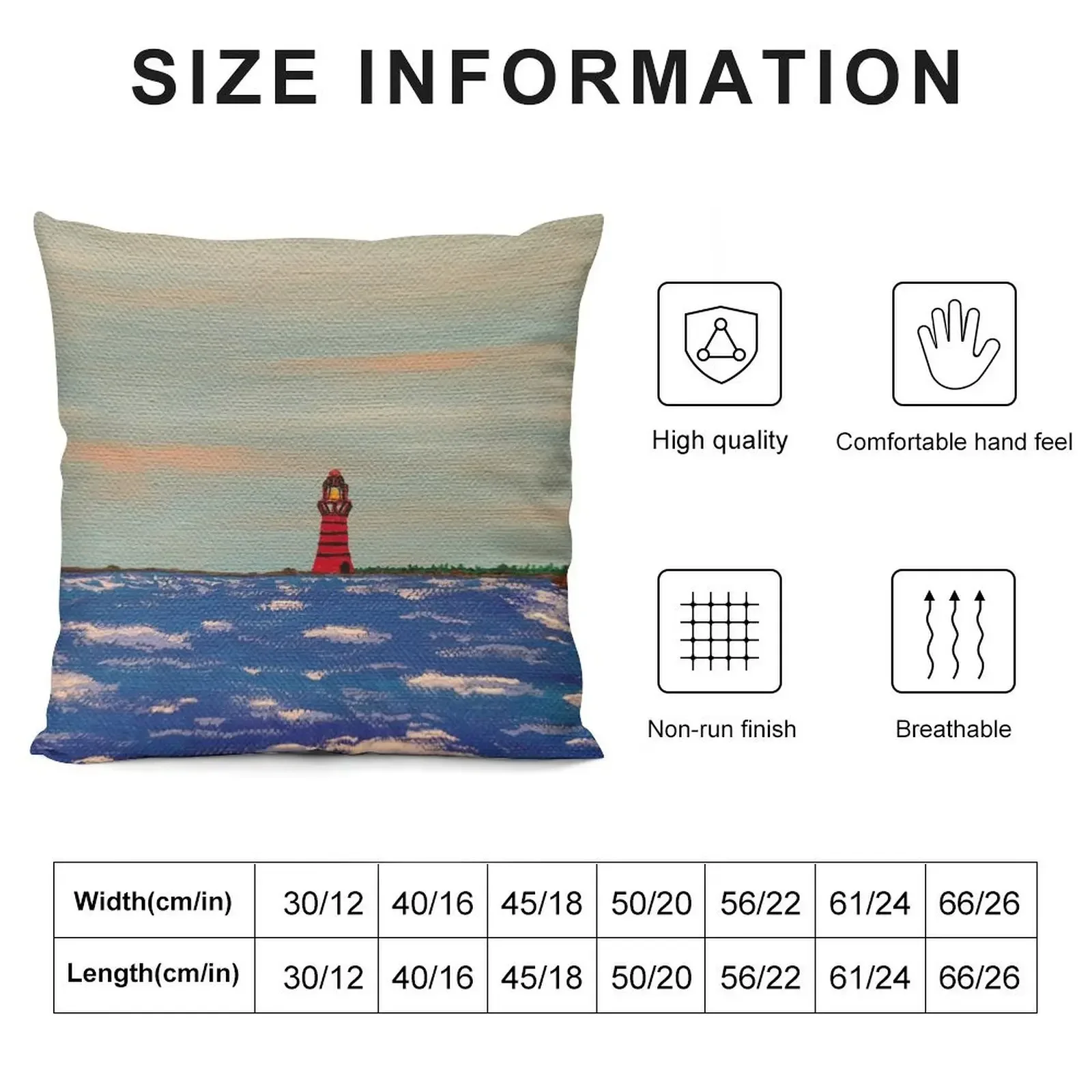 Lighthouse by the Sea Throw Pillow Cushions Cover ornamental pillows for living room Pillow Cover Sofa Cover pillow