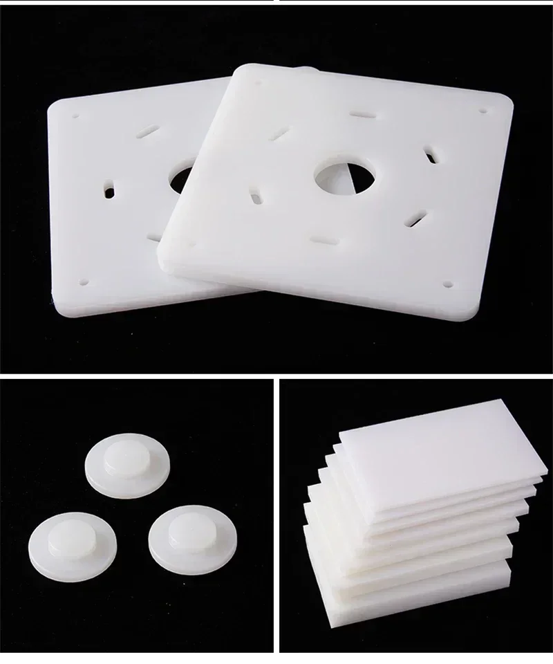 Gasket Papan Polietilen HDPE Tahan Aus Pelat Polimer PE Putih atau Hitam Kelas Makanan, Anda Juga Dapat Menyesuaikan Dimensi