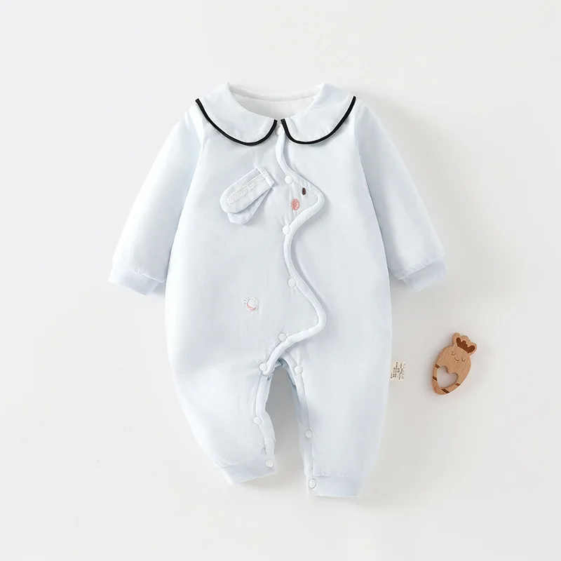 Baby 40G Baumwoll-gepolsterter Overall Baby Gesteppter Herbst- und Winter-Strampler Dünner Baumwoll-Verdickter Zweiteiliger Strampler für Kinder
