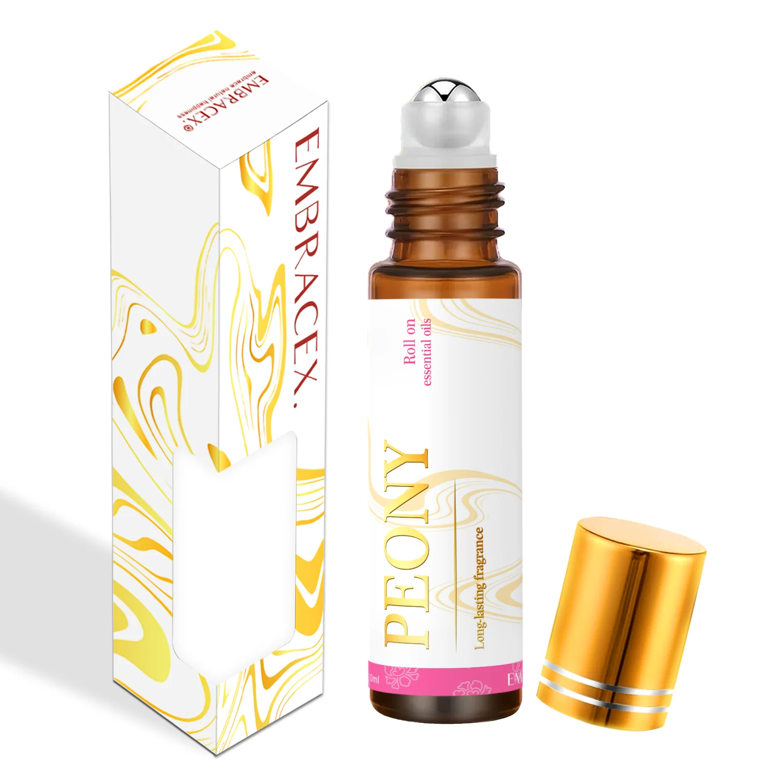 10ml Peony Fragrance Oils Roll-On Car Air Freshener Car Smell Good Gifts Car Diffuser Long-Lasting Scent Floral Gift