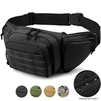 Men Nylon Shoulder Hiking Mobile Phone Bag Tactical Multi-function Waist Pack Fanny Packs Sports High-capacity Waist Bag
