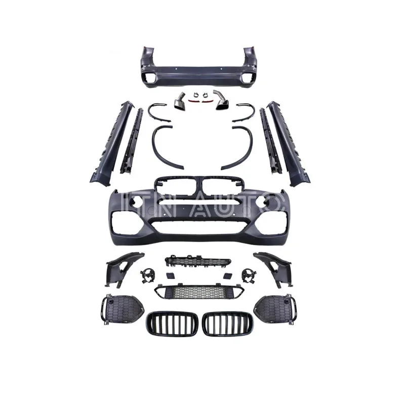 facelifting upgrade X5M style full bumper grille grill set for X5 F15 2014-2019 body kit assembly