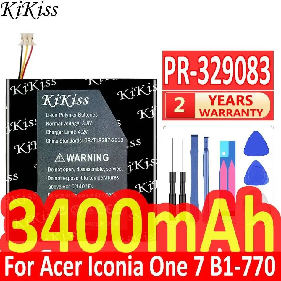 PR-329083 Batteria per laptop 3400Mah per Acer Iconia One 7 B1-770 ad alta efficienza