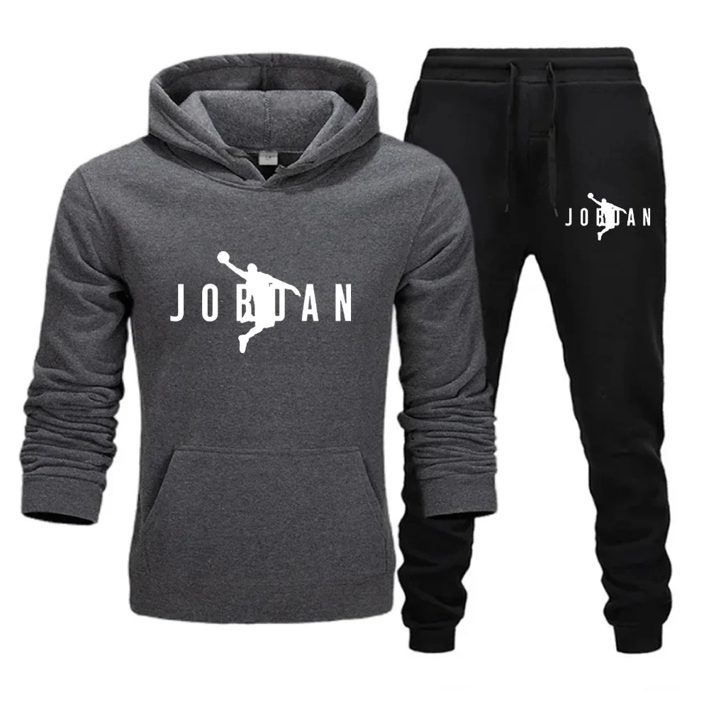 2024 Fall Winter Men's Tracksuit Hoodie Pants 2Pcs Sets Suit Leisure Sweatshirts Sweatpants Fashion Trends Brand Clothing S-3XL