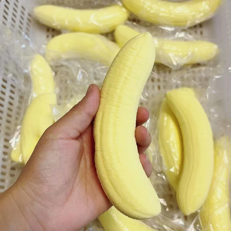Super Soft Banana Squishy Toy Slow Rising Yellow Banana Flesh Rebound Squeeze Toy Anti Stress Release Ball Hand Relax Gifts