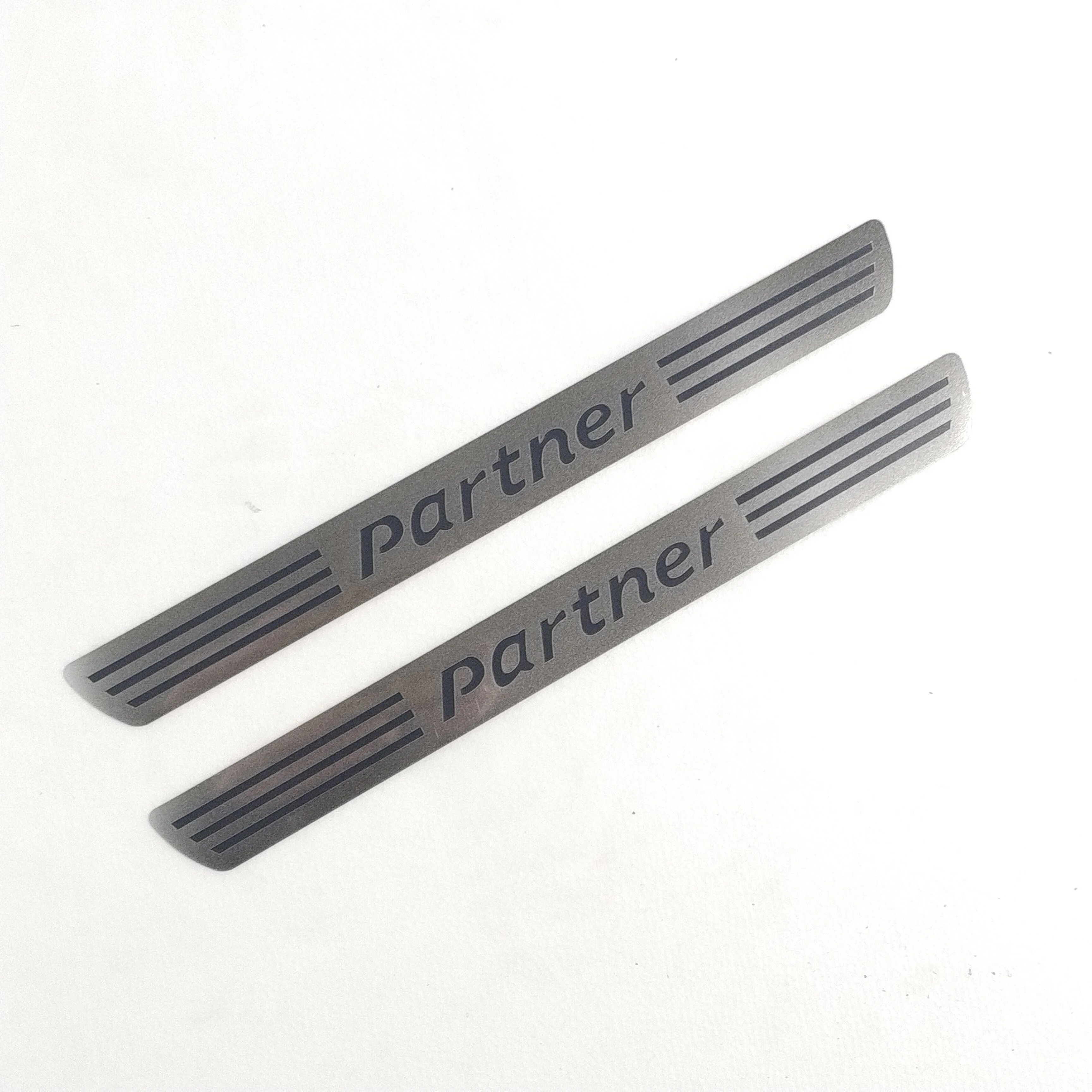 For Peugeot Partner MK2 Tepee Box Combispace 2008-2023 Scuff Plate Door Sill Guards Thresholds Cover Trims Car Accessories