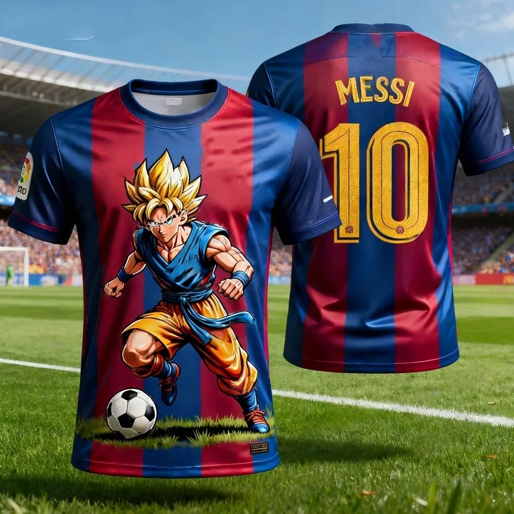 Messi No.10 Spain Men's Sports T-Shirt - Dragon Ball Z Goku Ed.
