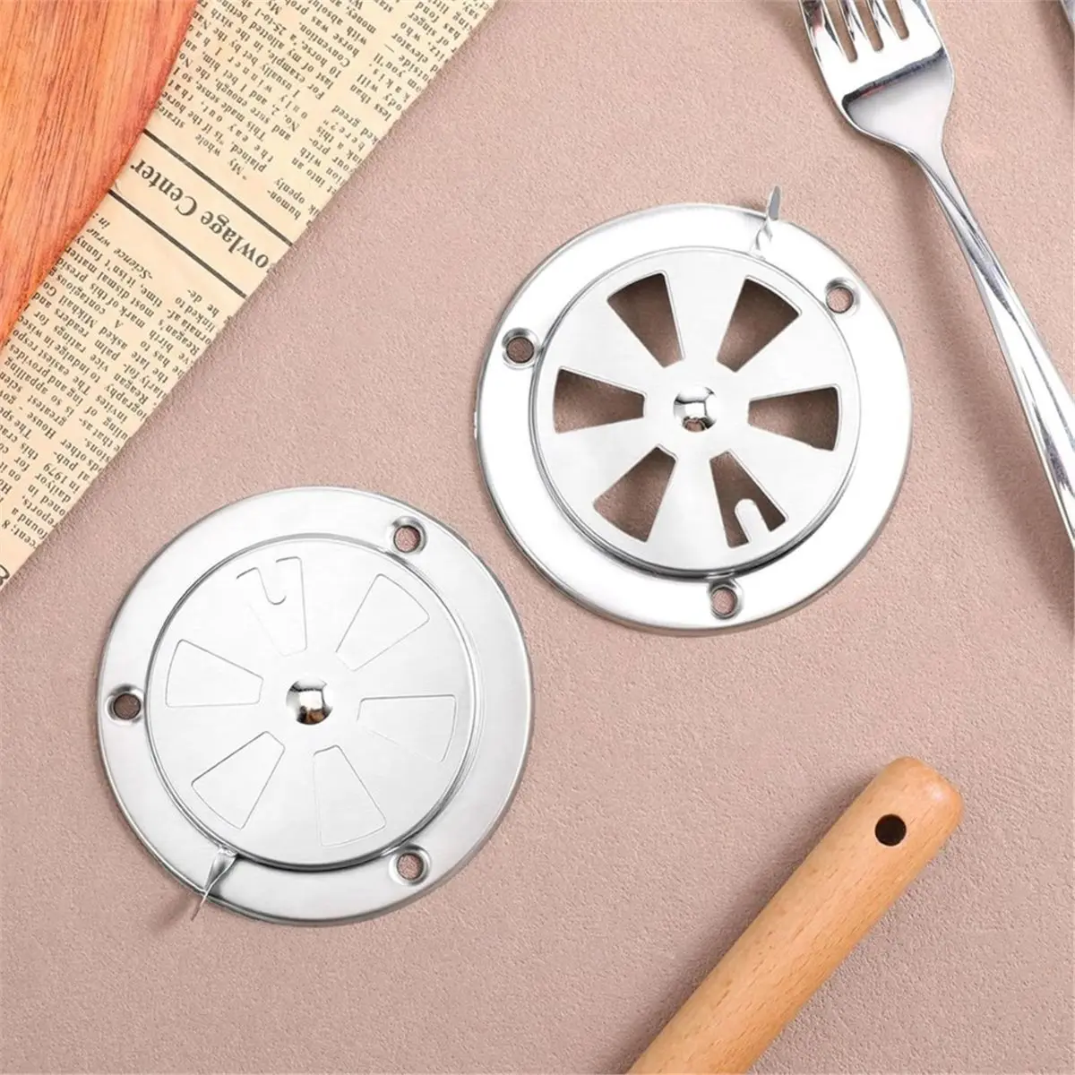 giftnew 2 Pcs BBQ Smoker Air Vent Set Closable Vent for BBQ Grill Stove Smoker Exhaust Vents Replacement Parts