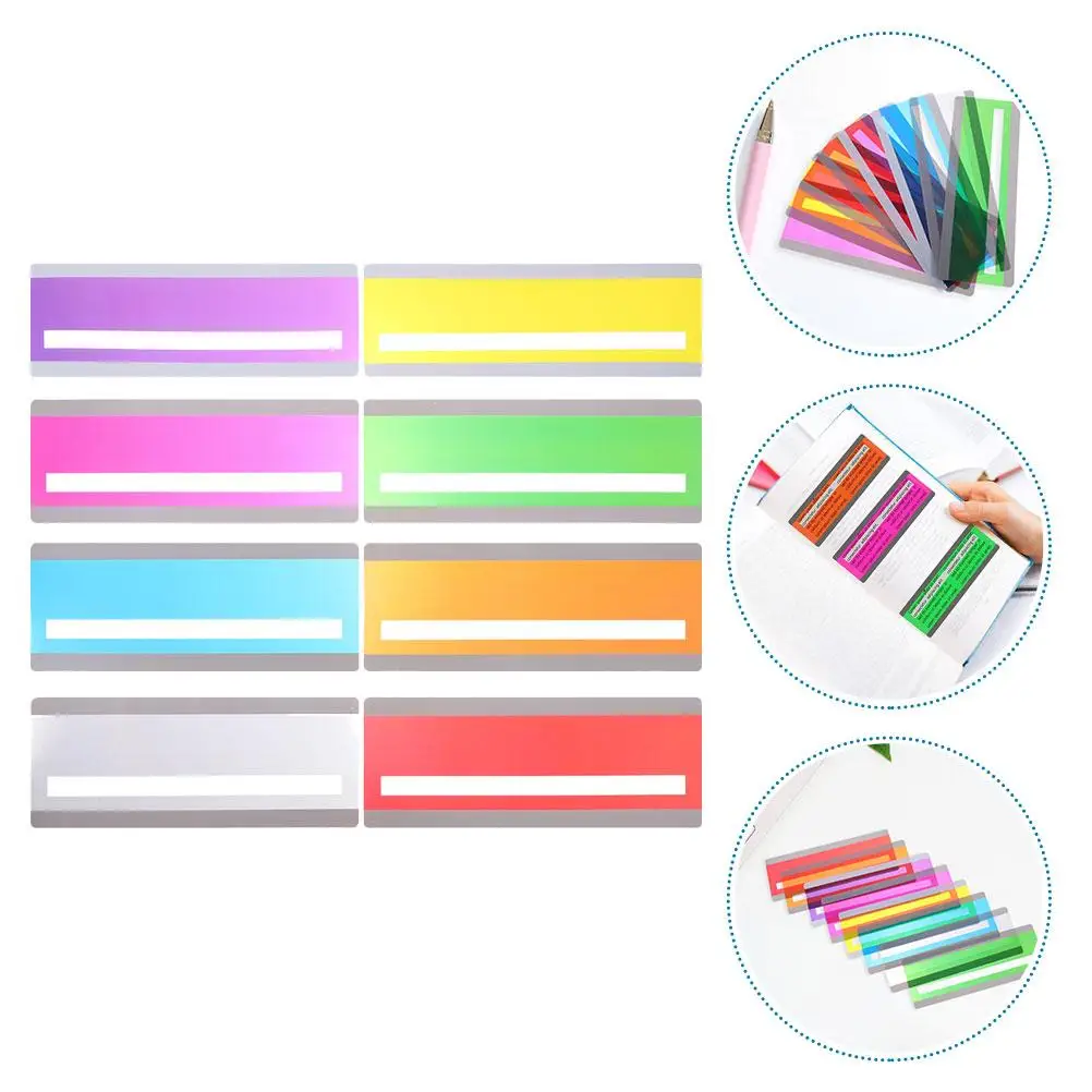 16Pcs Reading Guide Strips Colorful Bookmarks for Tracking Student Markers Highlight Sentence Overlay Tool Reading