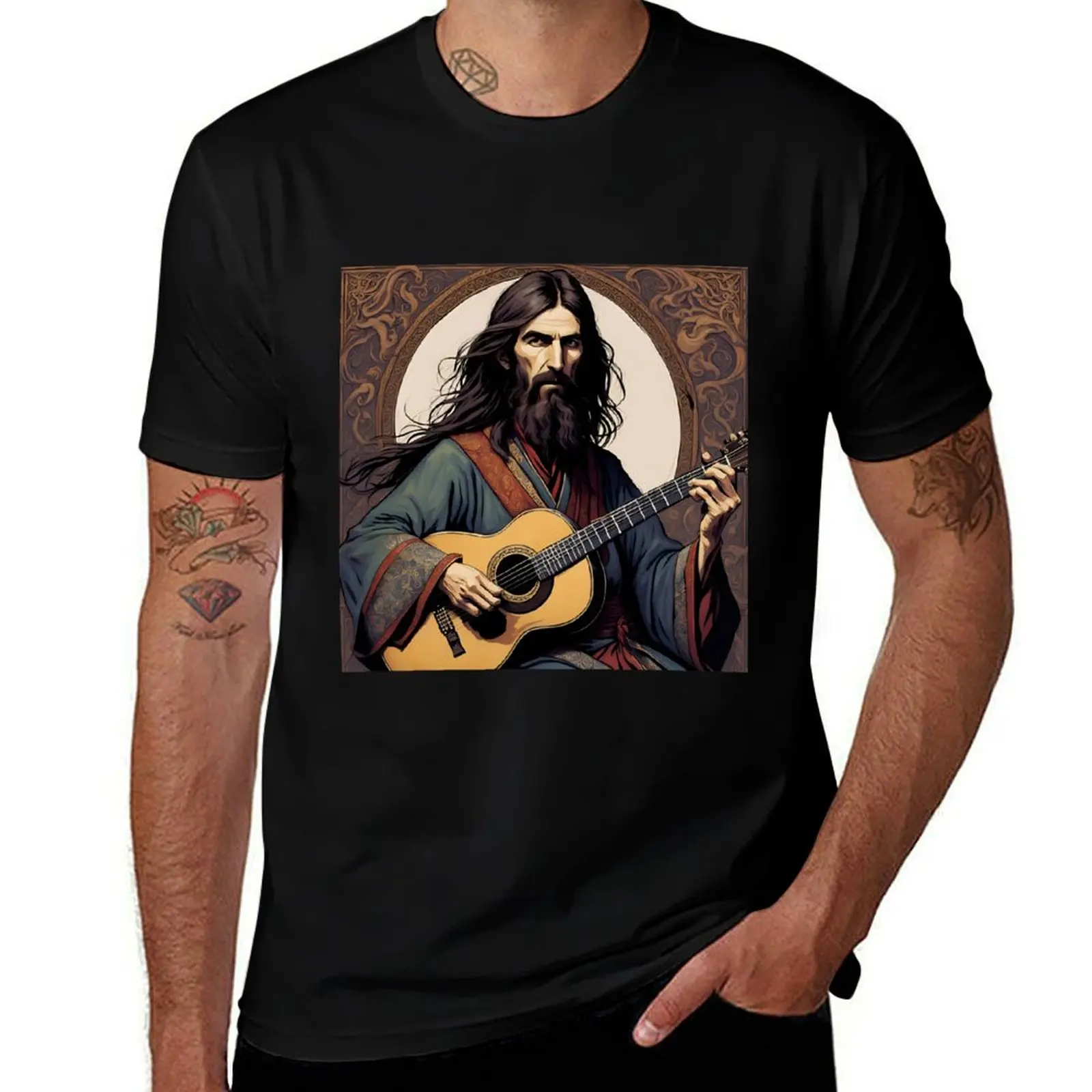 George Harrison - Eastern Bard T-Shirt All Match Basic Short Sleeve Top