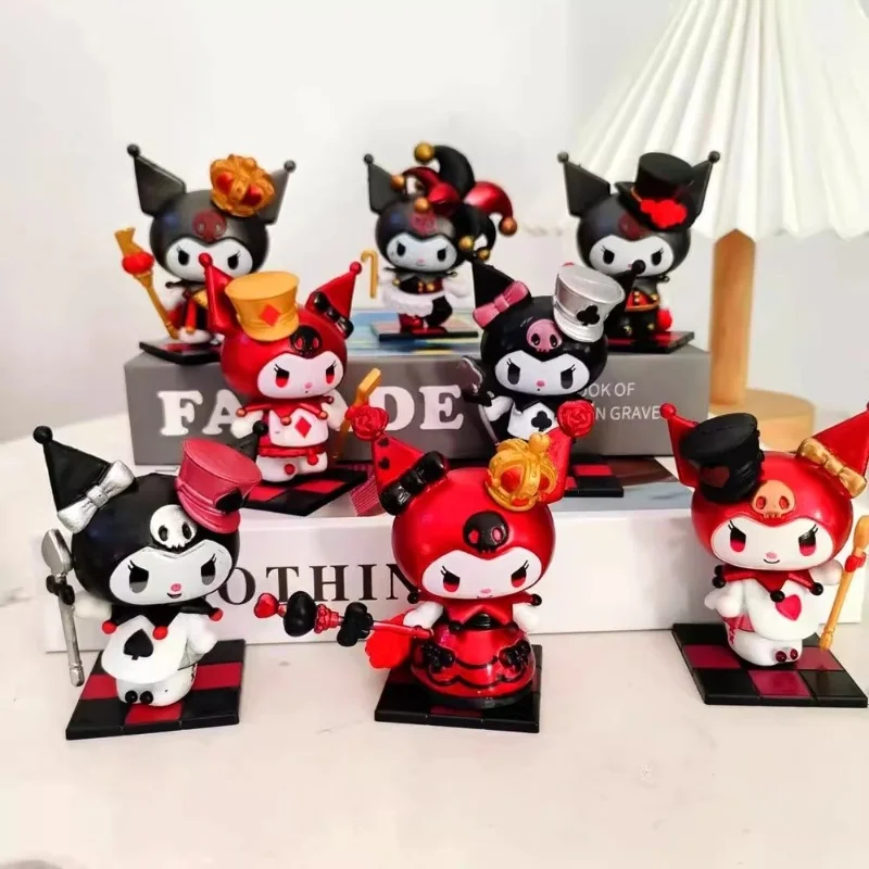 2025, neue Blindbox Sanrio Kuromi Poker Kingdom Serie, trendige Spielpuppe, handgefertigte Verzierung, Desktop-Auto-Ornamente, Geburtstagsgeschenk