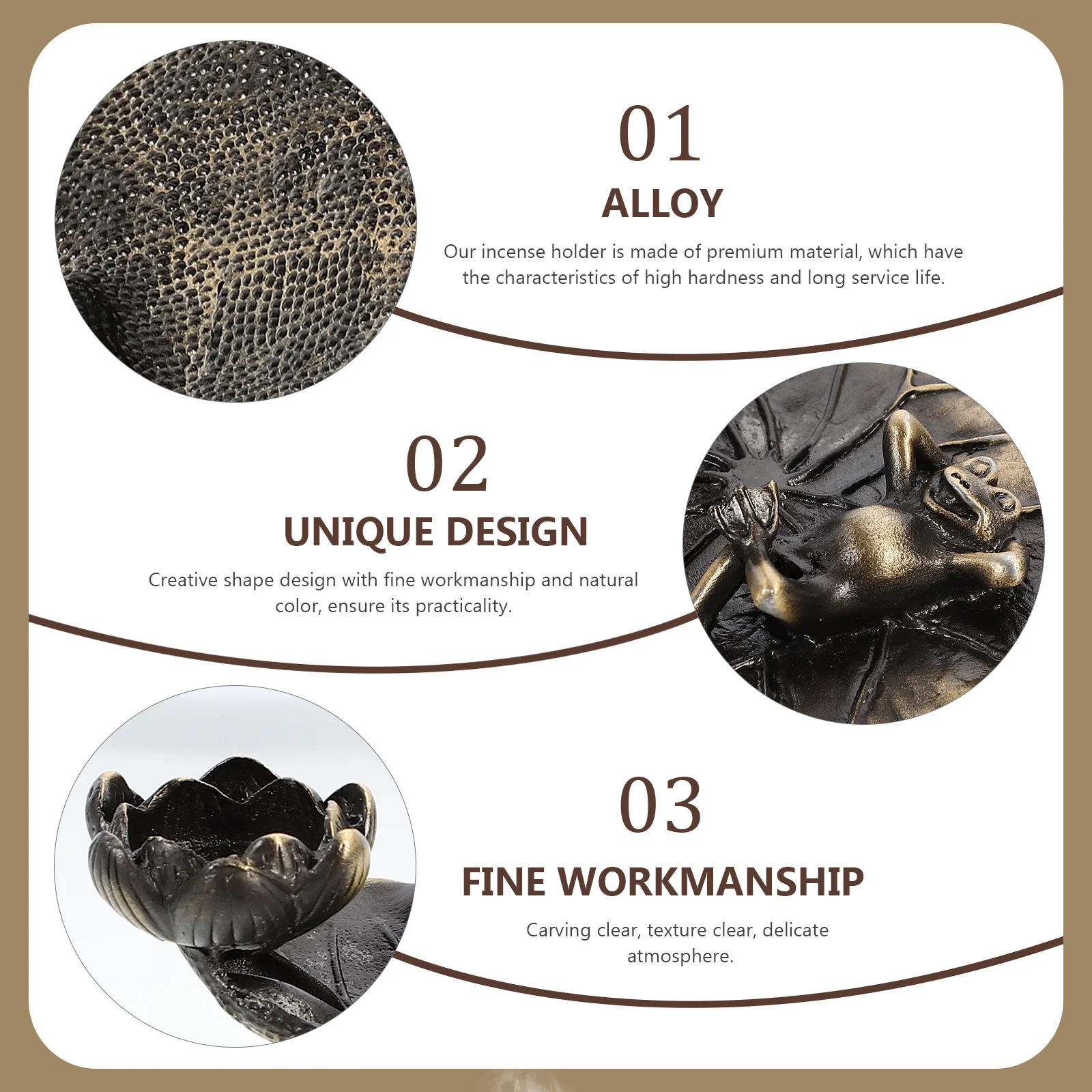 

1Pcs Backflow Incense Burner Unique Alloy Incense Stick Holder Aromatherapy Ornament Home Office Meditation Relaxation Decor