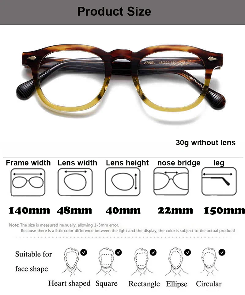 2025 Japanese Handmade Acetate Glasses Frame Men Vintagee Brand Design Fashion Ultralight Eyewear Women Eyewear New