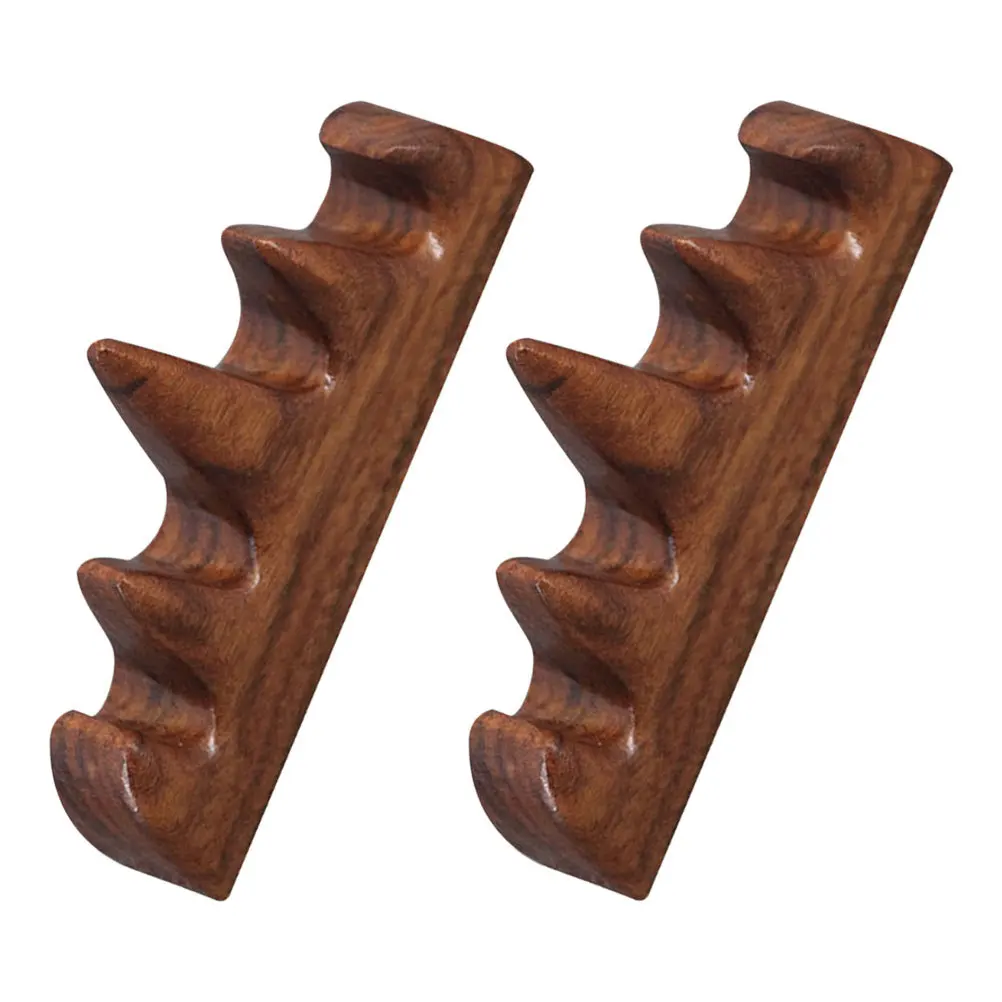 

2 Pcs Brush Holder Chinese Calligraphy Rack Support Supplies Wood Pen Writing