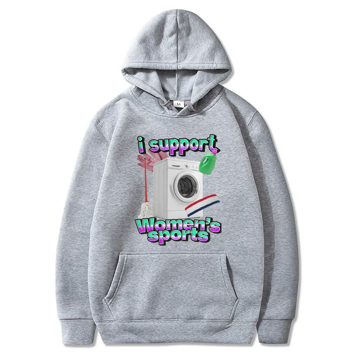 I Support Women's Sports Meme Funny Hoodies Winter Men's Women Clothing Casual Tops Fashion Oversized Long Sleeve Fleece Clothes