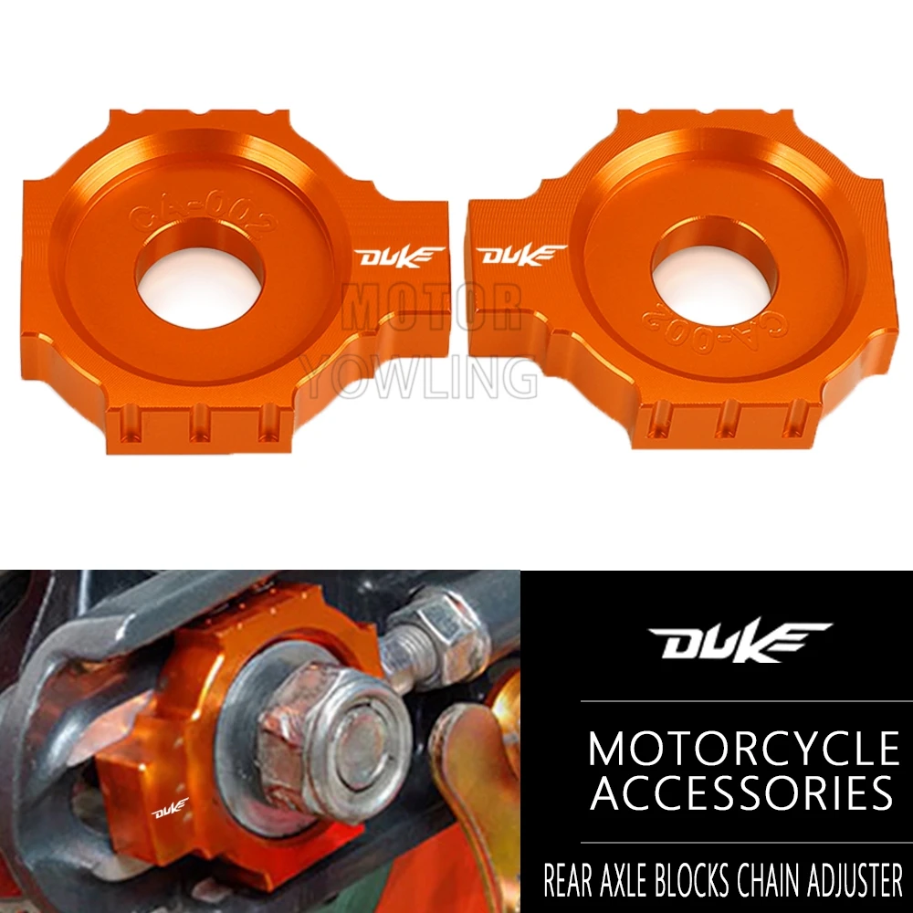 For KTM Duke 125 200 250 390 Duke200 Duke390 RC 125/200/390 All years Motorcycle CNC Accessories Rear Axle Blocks Chain Adjuster