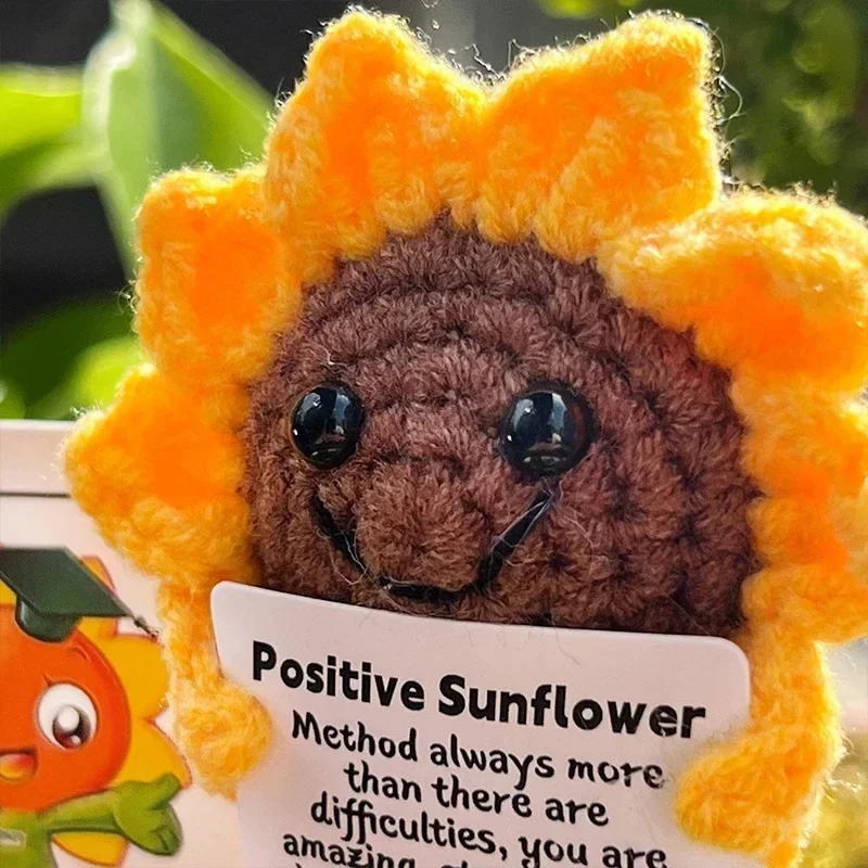 الطاقة الإيجابية عناق جيب صغير اليدوية أفخم الصوف الحياكة دمية مع بطاقة هدية الكريسماس غرفة المنزل الديكور الحلي الحاضر #3