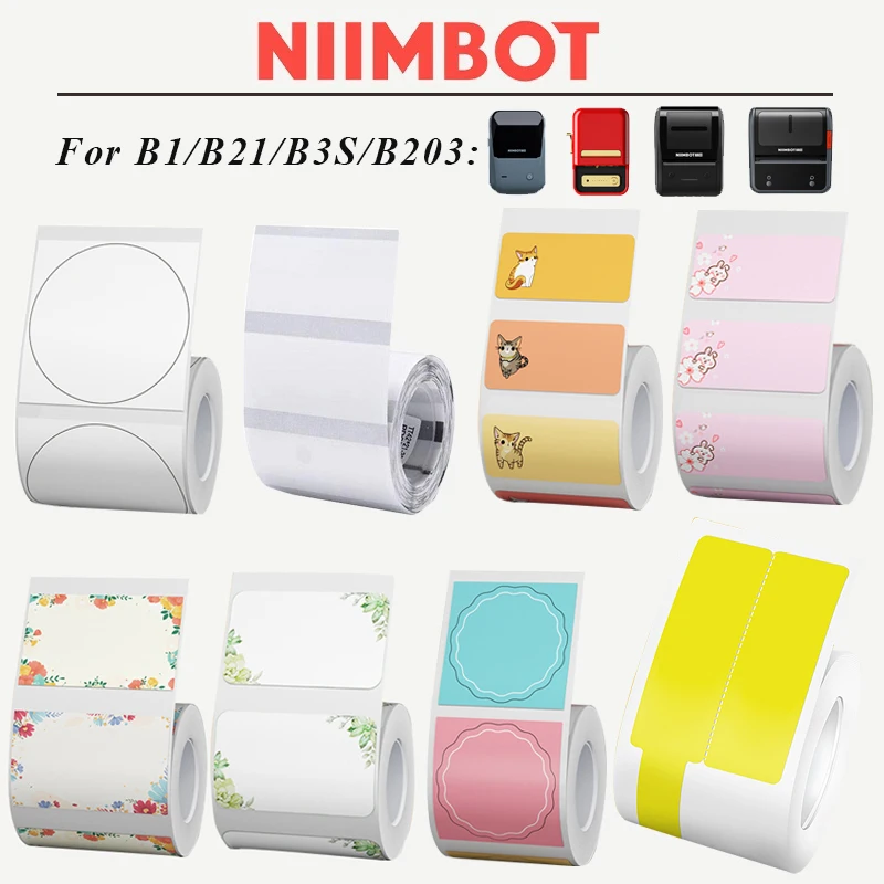 Original Niimbot B21/B3S/B31/B1/B203 Color Transparent MERRY Christmas Label Cable Price Tag Gift Festival Decorative