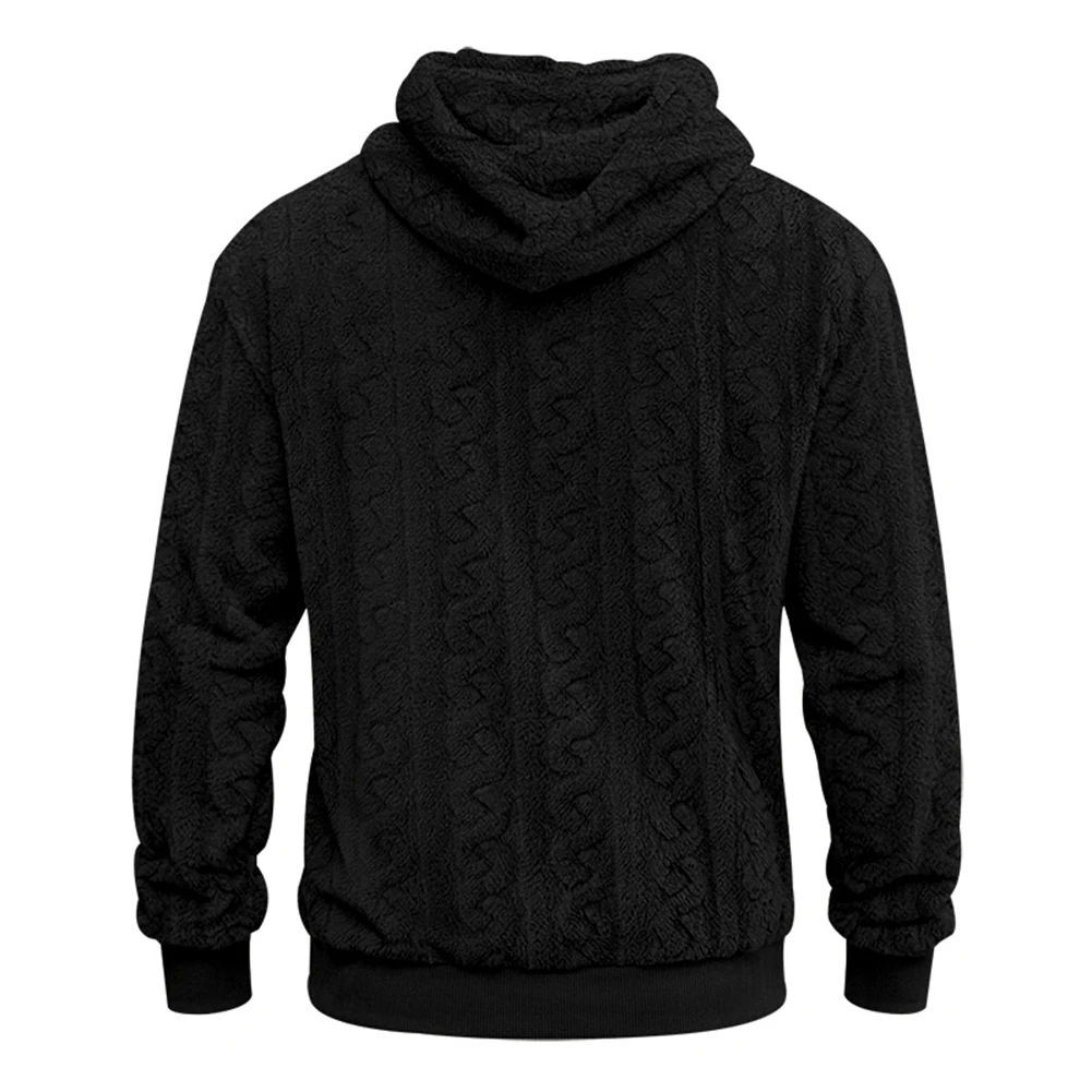 For Autumn Daily Commute Men Jacquard Sweatshirt Mens Winter Hoodie Hooded Sweatshirt For Men Regular Clothing Length