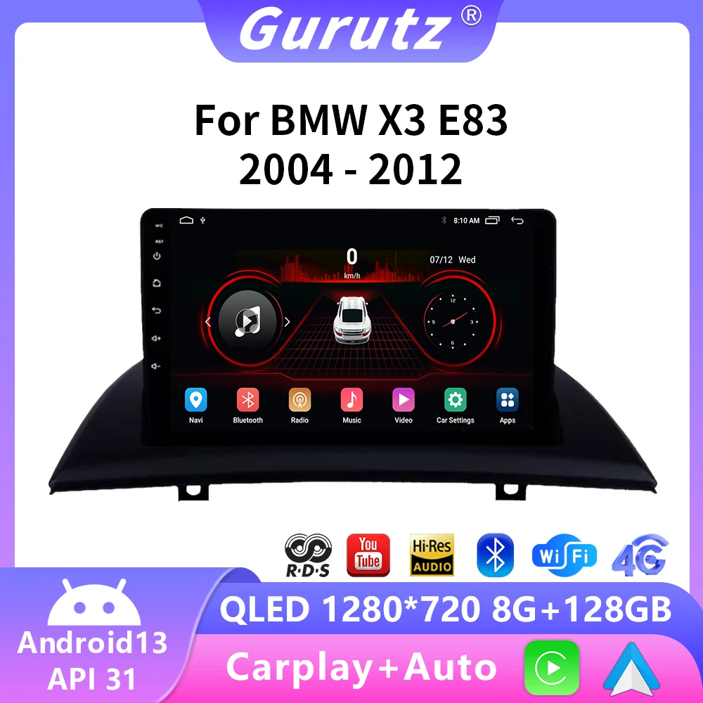 

Android 13 For BMW X3 E83 2004-2012 Car Radio Multimedia Video Player Navigation 4G GPS Autoradio Wireless CarPlay Head Unit DSP