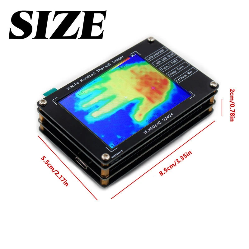 2.8-inch LCD Digital Infrared Thermal Imaging Multifunctional Temperature Industrial Temperature Measuring Instrument