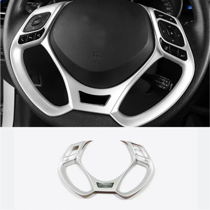 

For Toyota C-HR CHR 2017 2018 2019 2020 Accessories Car Steering Wheel Button Panel Decoration Frame Cover Sticker