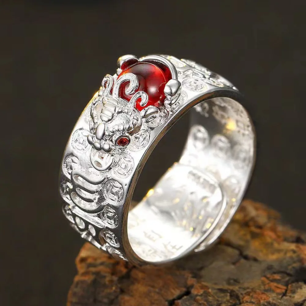 Vintage Original Feng Shui Amulets For Good Luck And Protection Wealth Men\'s Golden Toad Jewelry Rings For Men Women