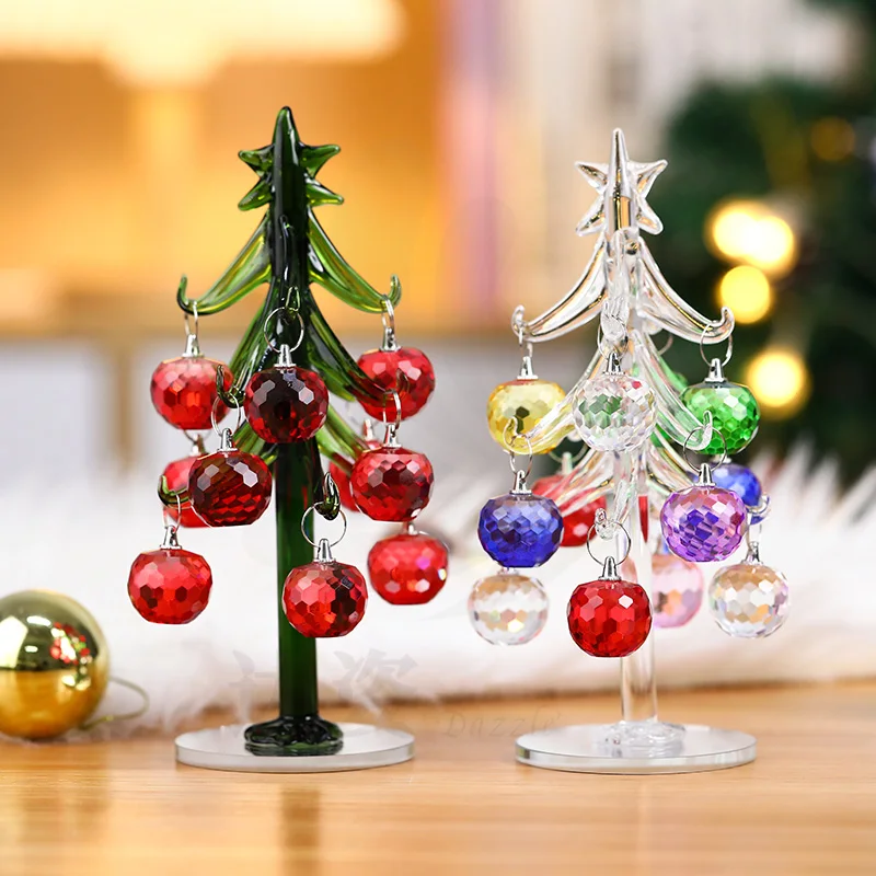 

Crystal Christmas Tree Gifts Holiday Light Luxury High-end Gifts Wine Cabinet Decorations Home Desktop Creative Furnishings