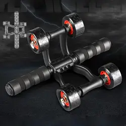 Ab Wheel Roller Stable Ab Training Wheel Simple Operation Strong Grip  Useful Indoor Outdoor 4-Wheeled Ab Muscle Wheel