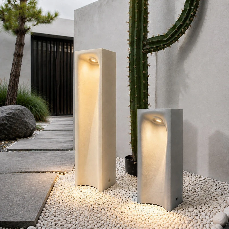 Micro cement outdoor lawn light waterproof art landscaping light garden atmosphere light