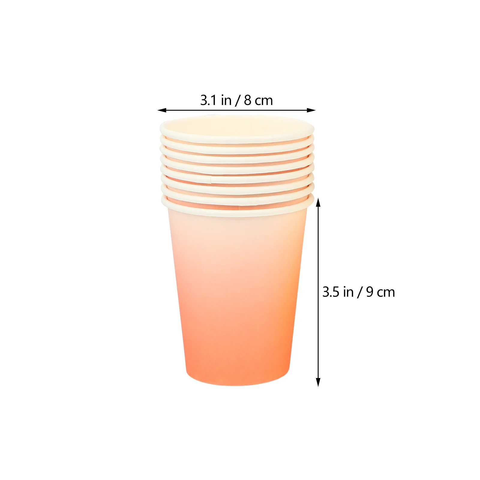 

48Pcs Disposable Paper Cups Gradient Color Beverage Cup for Party Travel Picnic Use Leak Proof Premium Quality Single Use Cups