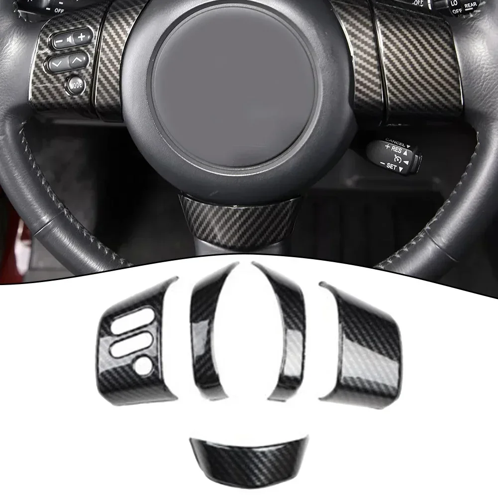 Abaiwai Steering Wheel Abs Carbon Fiber 3d Trim Bezel For Toyota Fj Cruiser 2007-2021 Car Styling Interior Decoration