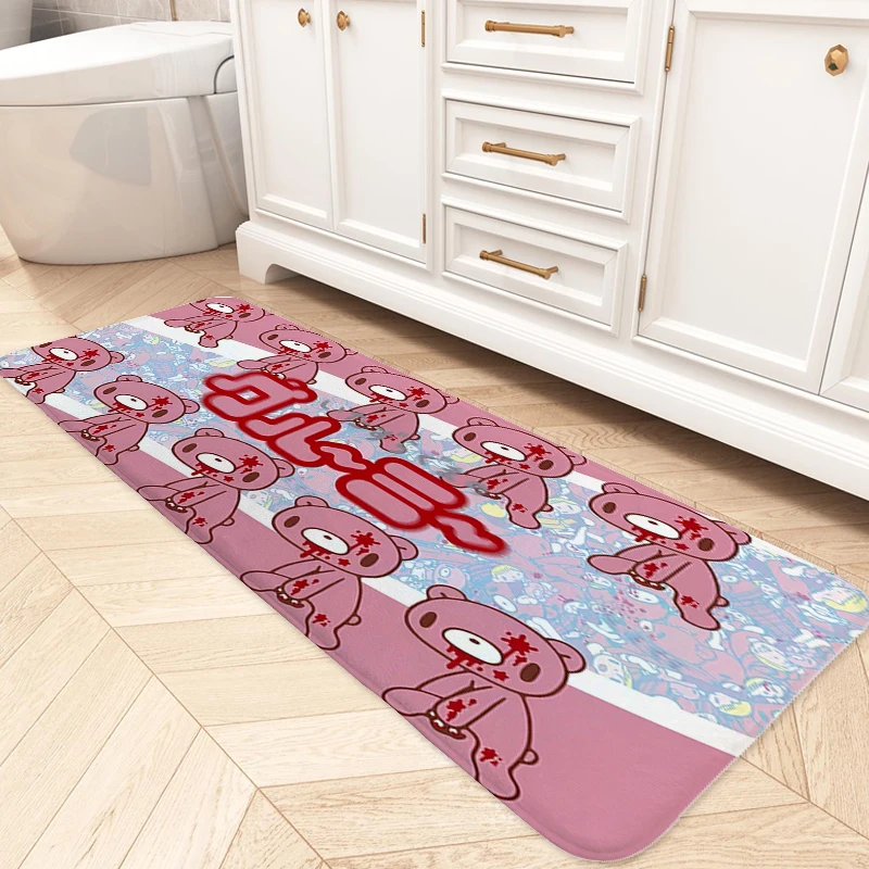 Custom Doormat Entrance Door D-Gloomy Bear Balcony Porch Foot Mat Non-slip Kitchen Carpet Slip-resistant Bedroom Bathroom Rug