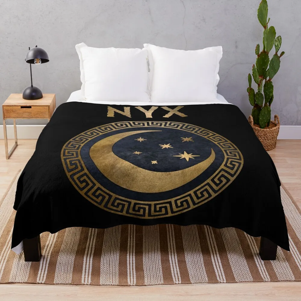 

Nyx Greek Goddess of Night Ancient Symbol Throw Blanket Travel Blanket